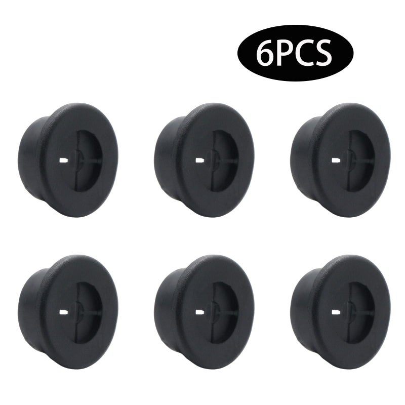 Adyoney 6 Pcs 22mm / 7/8 Inch Black Cable Cord Grommets, Rubber Desk Grommets for Table Computer Desk Wire Organizer TV Console and Other Furnitures Cover - Image 3